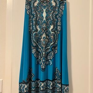 Elegant Blue Paisley Skirt